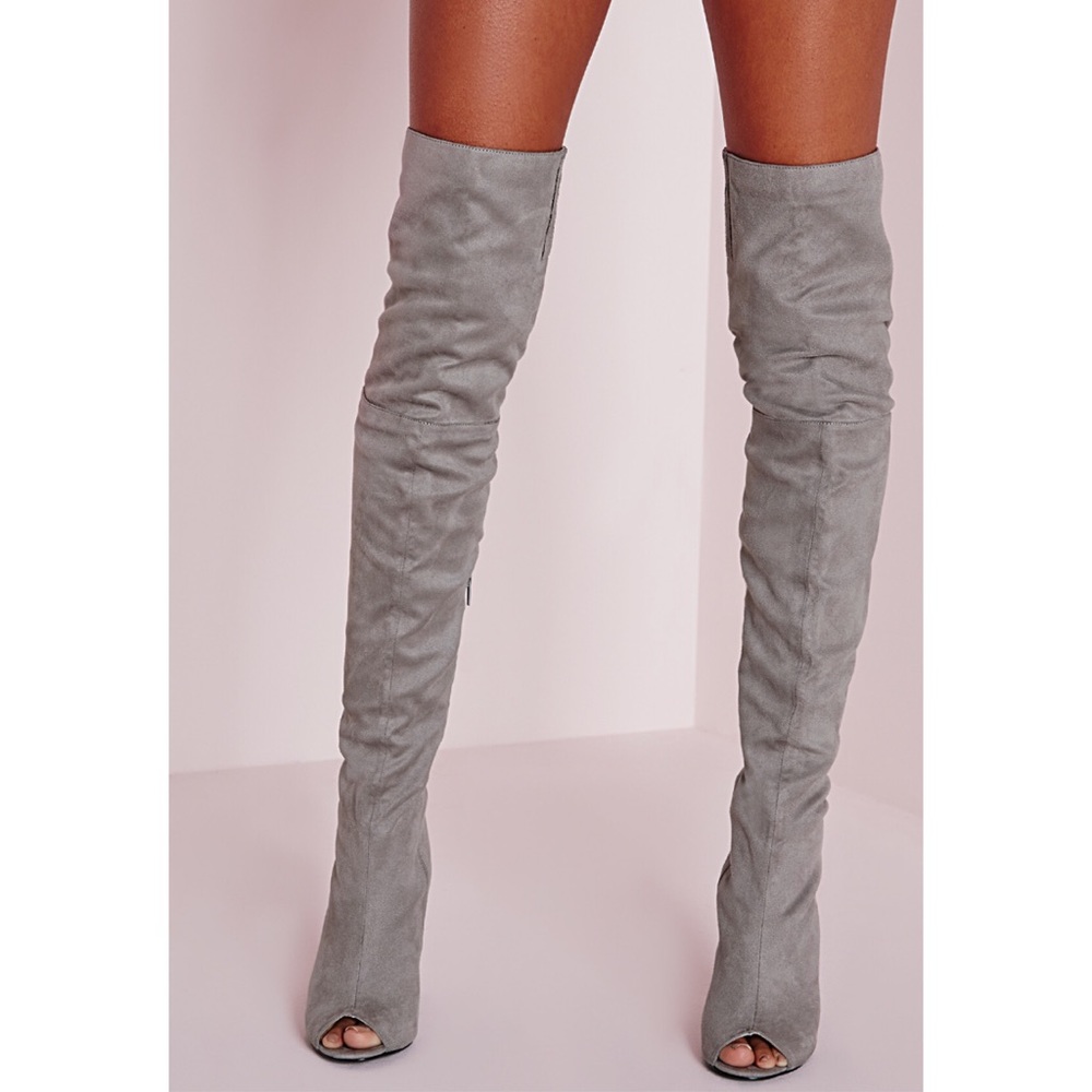 GUESS Peep Toe Over the Knee Boots